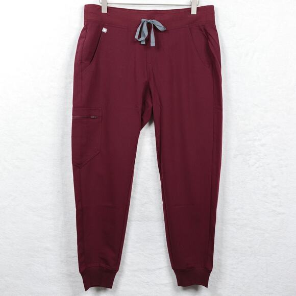 FIGS Zamora 2.0 Cargo Jogger Pants Scrubs Maroon Red Womens Sz MP Petite NWT - Picture 2 of 10